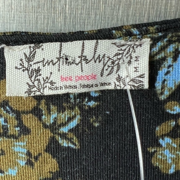 NWT Free People Printed Turnt Bodysuit in Night Combo- Medium - Picture 6 of 11